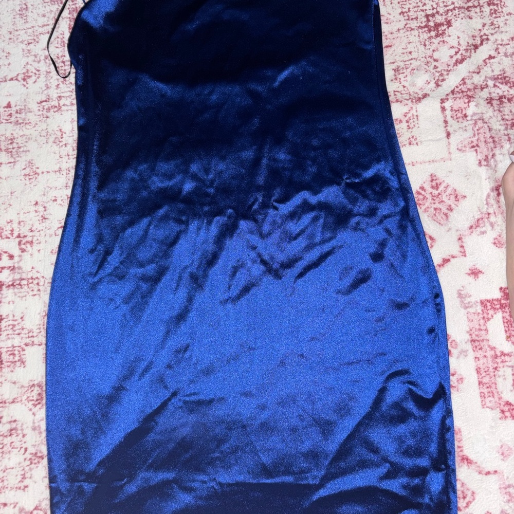Divided Strappy Royal Blue Dress